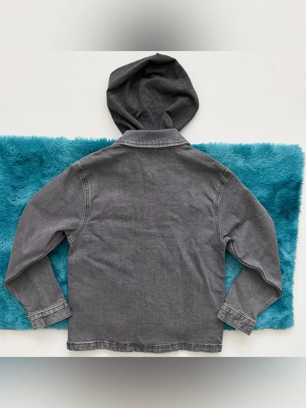 art class Gray Hooded Denim Jacket Size M (8)